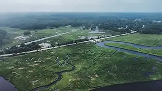 Scarborough Marsh Verdant Aerial Maze, Scarborough, Maine