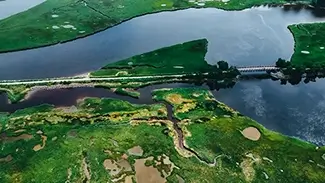 Scarborough Marsh Aerial Patchwork, Scarborough, Maine