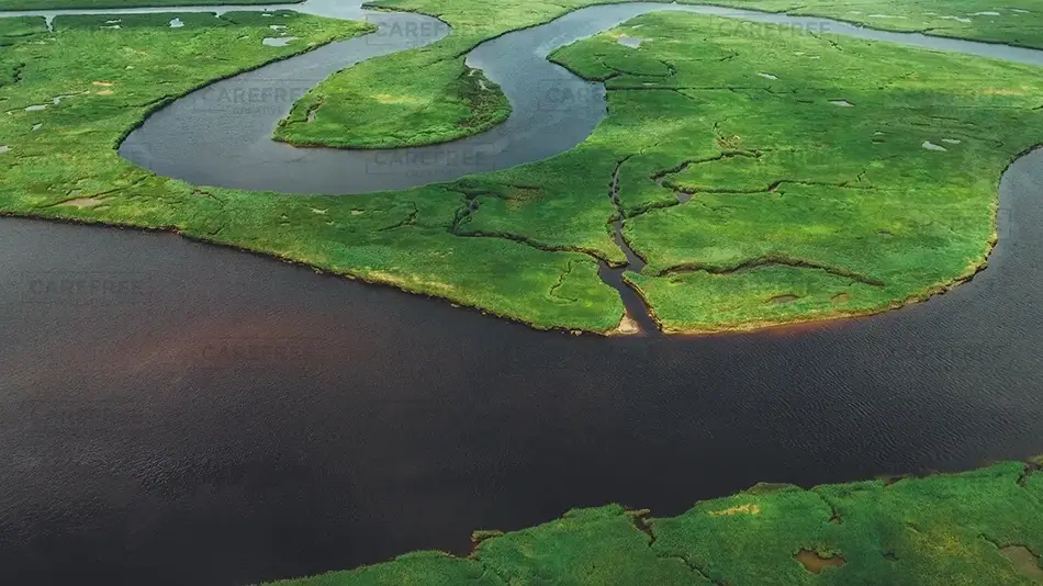 Scarborough Marsh Aerial Wetlands, Scarborough, Maine · United States
