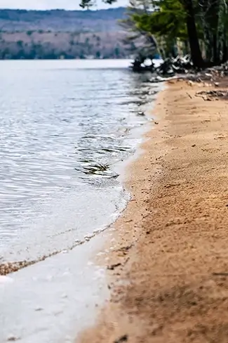 Sebago Lake State Park Sandy Shore, Sebago, Maine