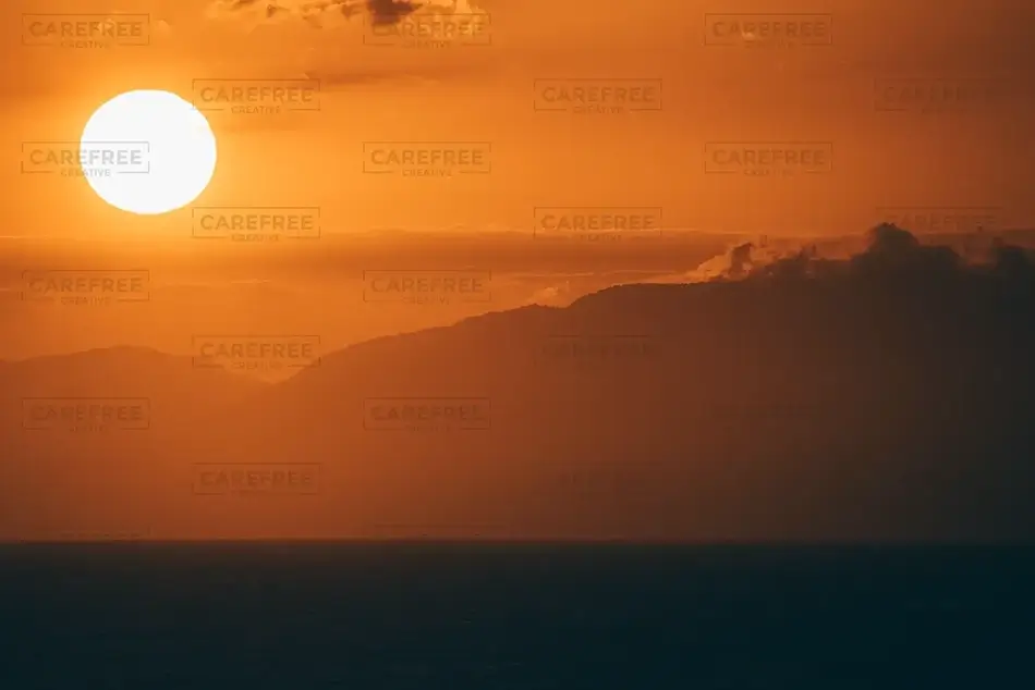 St Thomas Sunset Glow Over the Horizon, USVI · Caribbean