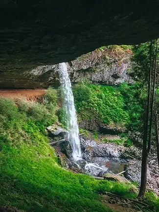 Silver Falls State Park Lofty Waterfall, Drake Crossing, Oregon