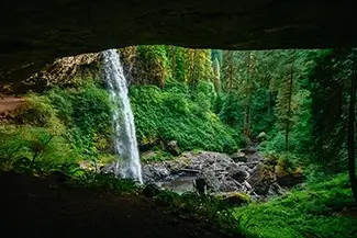 Silver Falls State Park Solitary Waterfall, Drake Crossing, Oregon
