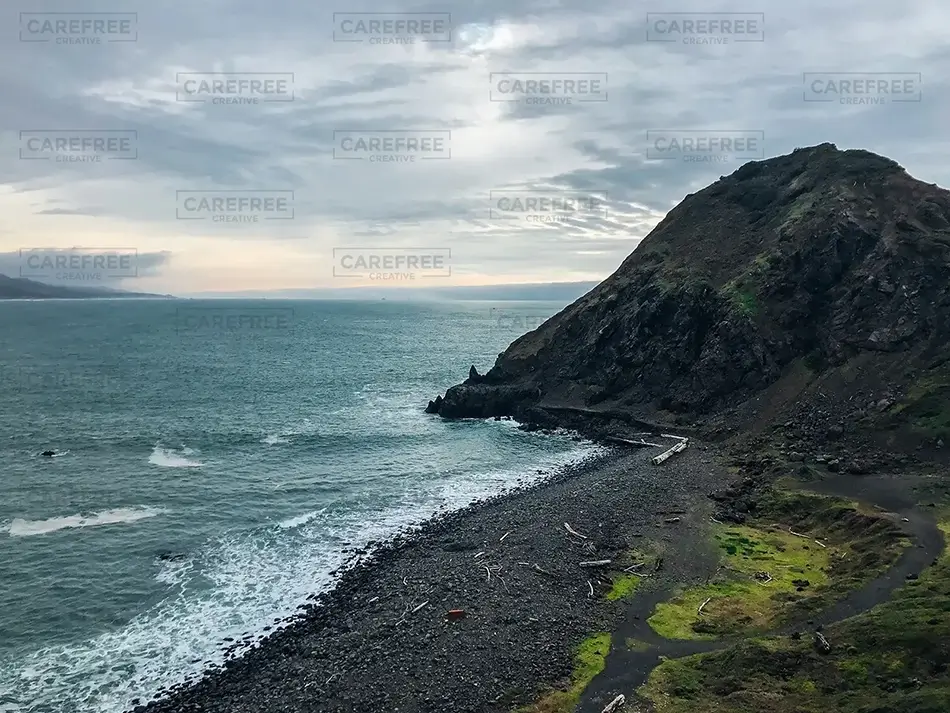 Sisters Rock State Park Volcanic Sand Beach, Port Orford, Oregon · United States
