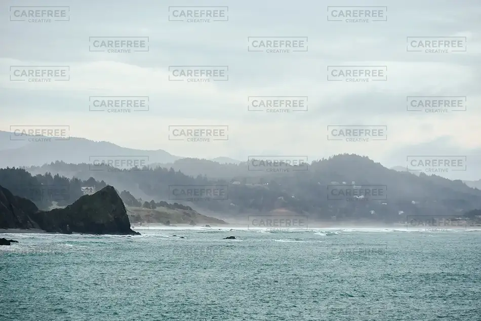 Sisters Rock State Park Misty Headland, Port Orford, Oregon · United States