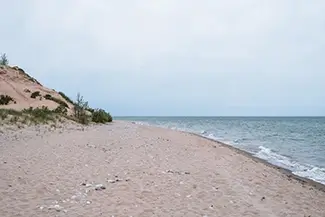 Sleeping Bear Dunes Sandy Beach Shoreline, Empire, Michigan