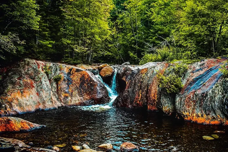 Smalls Falls Rainbow Rock Waterfalls, Township E, Maine · United States