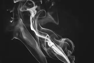 Monochromatic Smoke Swirls Abstract