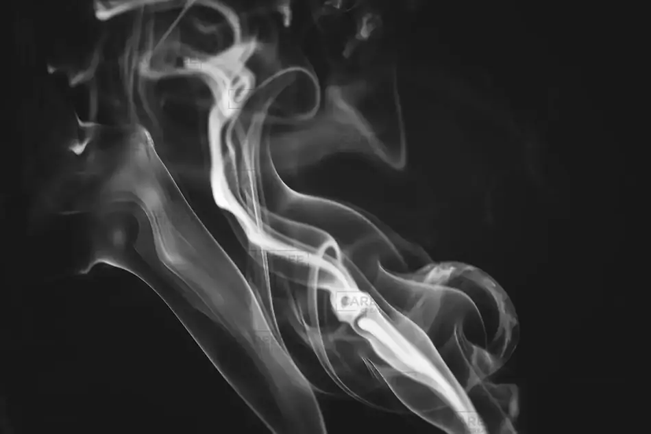 Monochromatic Smoke Swirls Abstract