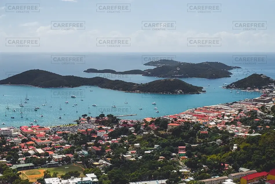 St Thomas Panoramic Island View, USVI · Caribbean