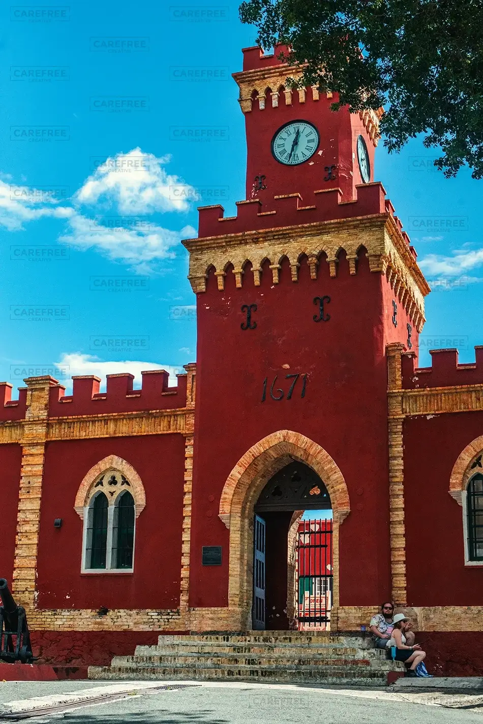 St Thomas Historic Fort Christian Tower, USVI · Caribbean
