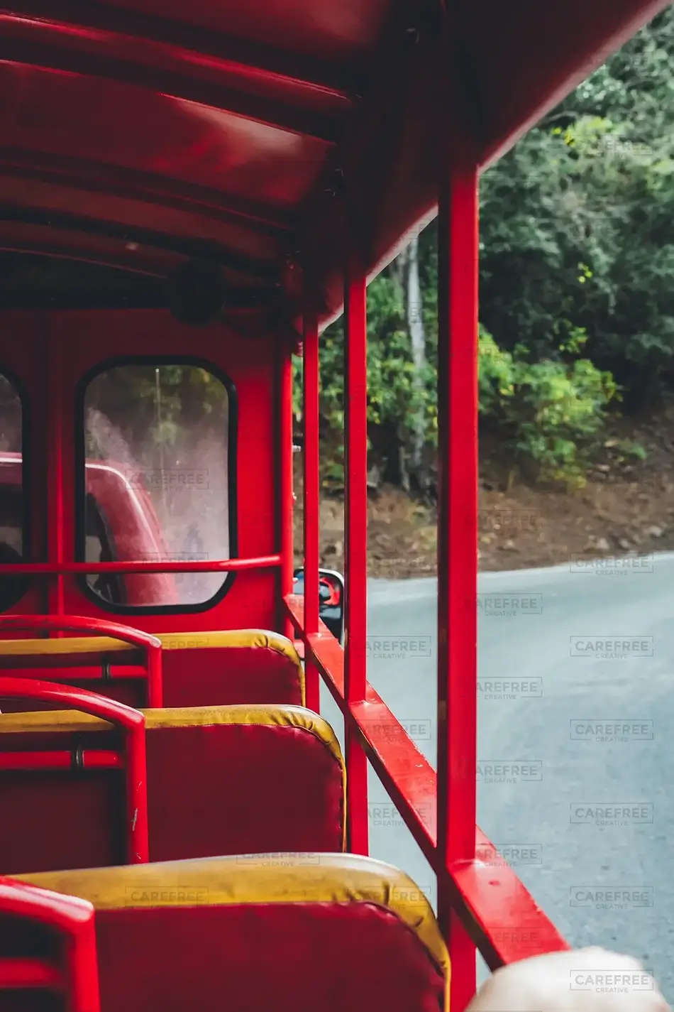 St Thomas Iconic Red Train Carriage, USVI · Caribbean