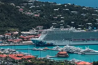 St Thomas Coastal View Of The Harbor