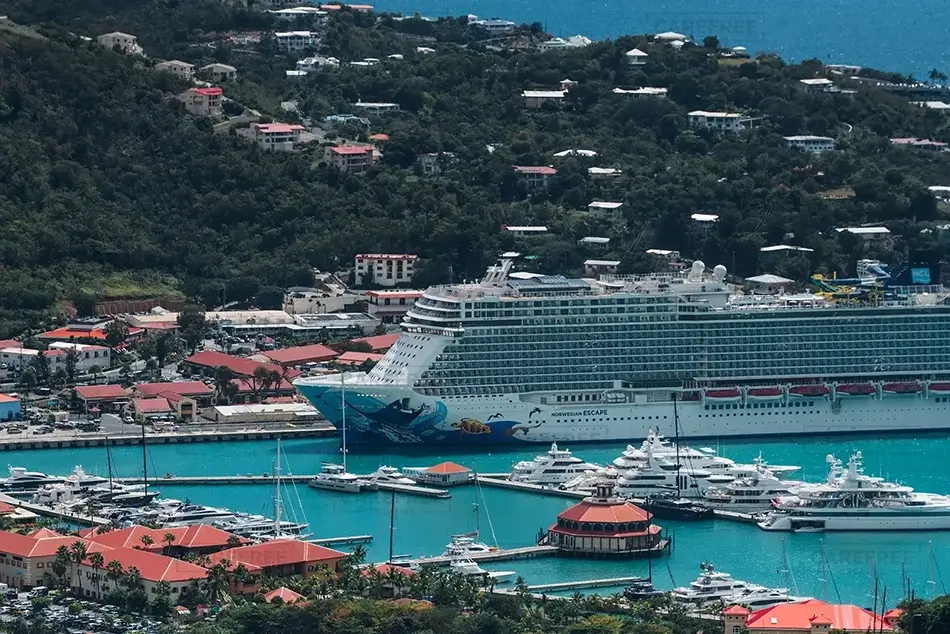 St Thomas Coastal View Of The Harbor, USVI · Caribbean