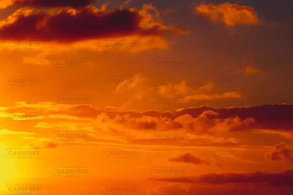 Sunset Radiance with Cloud Panarama, USVI · Caribbean