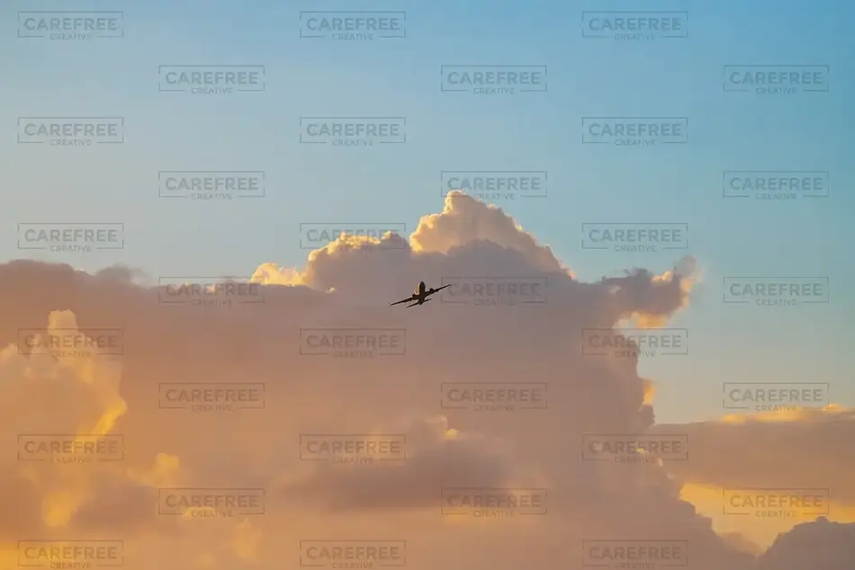 Ethereal Clouds Plane Backdrop, USVI · Caribbean