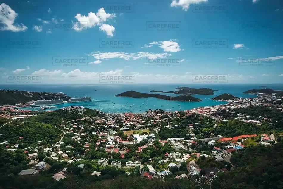 St Thomas Town Expansion Overlook, USVI · Caribbean