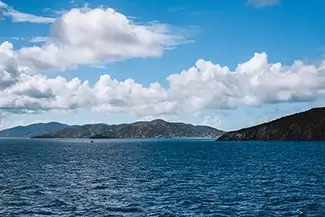 Tortola Ocean View with Cloudy Sky, Road Town, Tortola