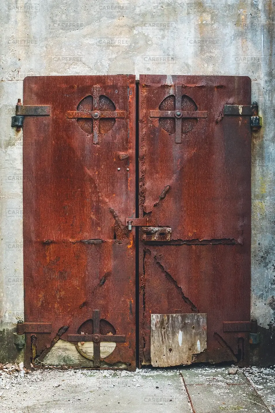 Two Lights State Park Rustic Red Iron Doors, Cape Elizabeth, Maine · United States