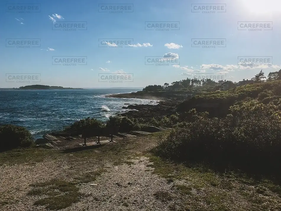 Two Lights State Park Rocky Coastline Contrast, Cape Elizabeth, Maine · United States