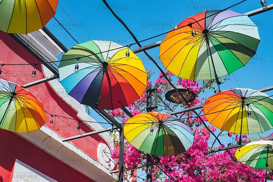 Umbrella Street Carnival of Umbrellas, San Felipe, Puerto Plata · Dominican Republic