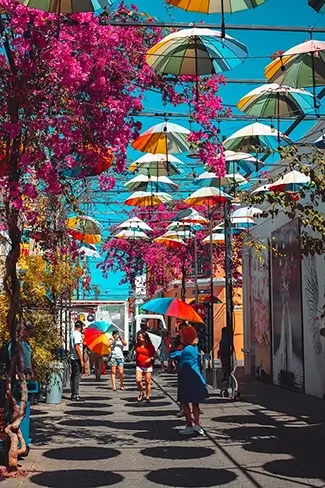 Umbrella Street Walkway of Colors, San Felipe, Puerto Plata