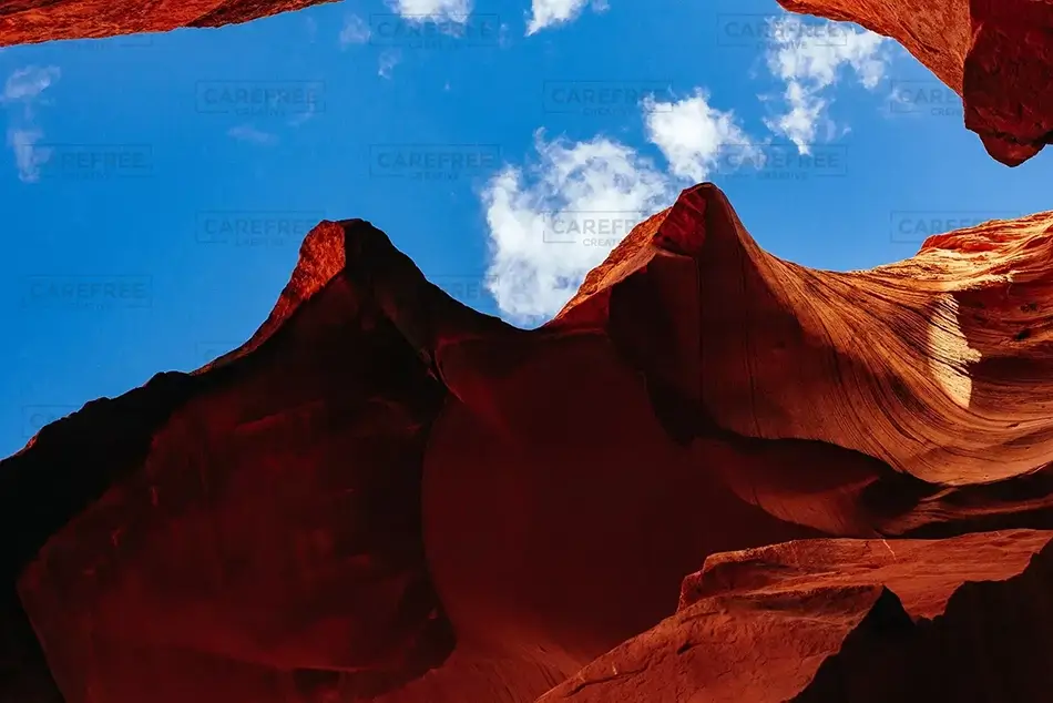 Upper Antelope Canyon Blue Sky, Page, Arizona · United States