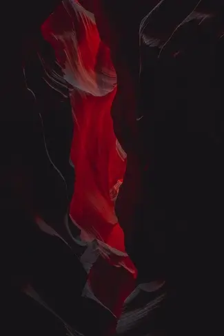 Upper Antelope Canyon Dark Red Wall, Page, Arizona