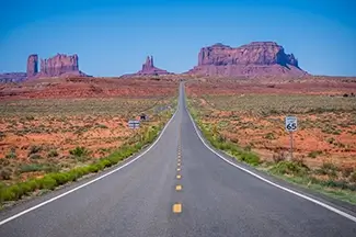 Utah Highway Through Monument Valley, Utah