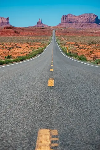 Utah Desert Highway Monument Valley, Utah