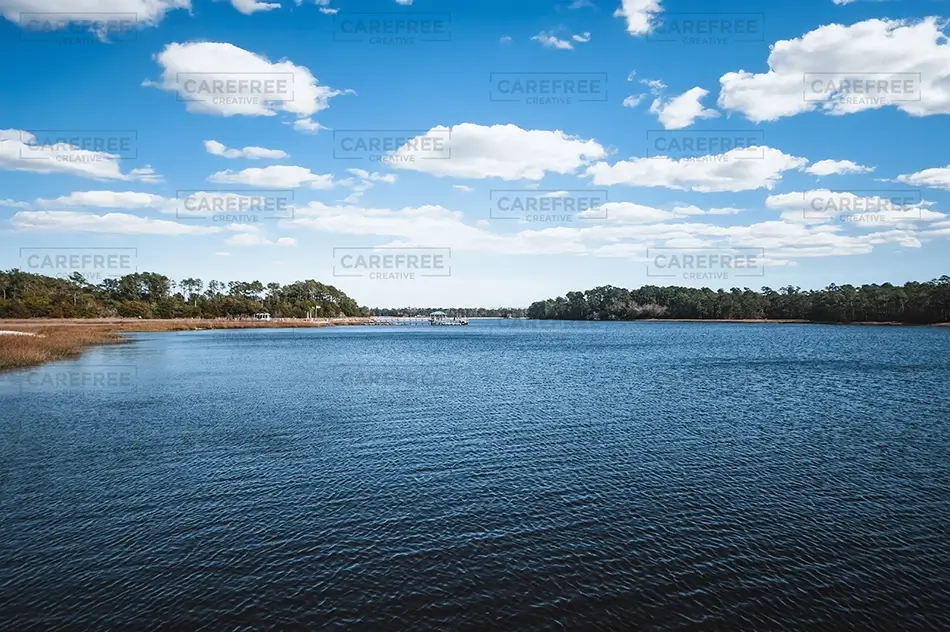 Vereen Memorial Gardens Tranquil River Landscape, Little River, South Carolina · United States