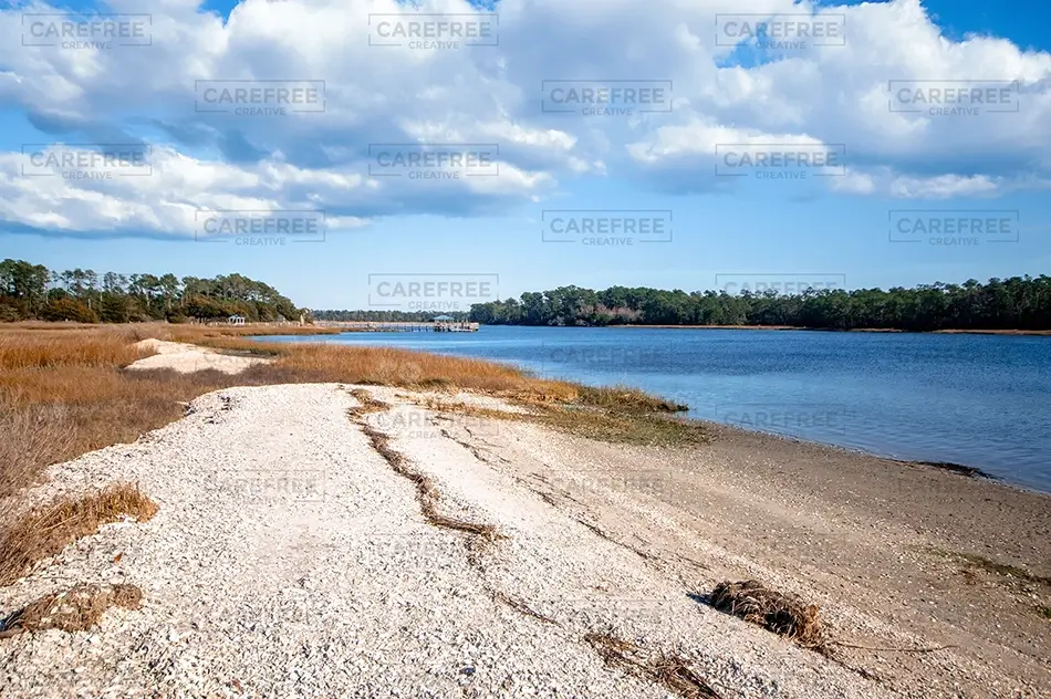 Vereen Memorial Gardens Coastal Marsh Shoreline, Little River, South Carolina · United States