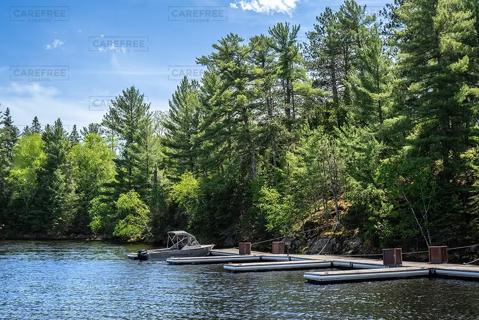 Voyagers National Park Dock by The Water, International Falls, Minnesota · United States