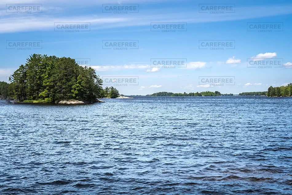 Voyagers National Park Tranquil Lake and Islands, International Falls, Minnesota · United States