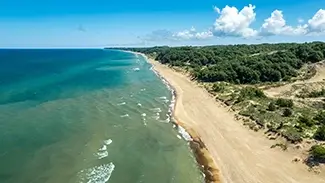 Warren Dunes State Park Scenic Beach and Ocean View, Sawyer, Michigan