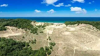 Warren Dunes State Park Scenic Coastal Landscape, Sawyer, Michigan