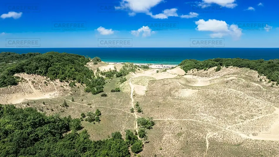 Warren Dunes State Park Scenic Coastal Landscape, Sawyer, Michigan · United States