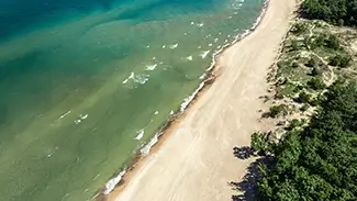 Warren Dunes State Park Serene Beach and Blue Water, Sawyer, Michigan