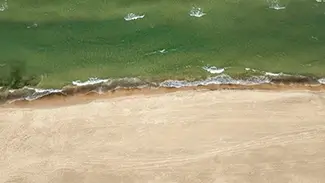 Warren Dunes State Park Sandy Shoreline and Waves, Sawyer, Michigan
