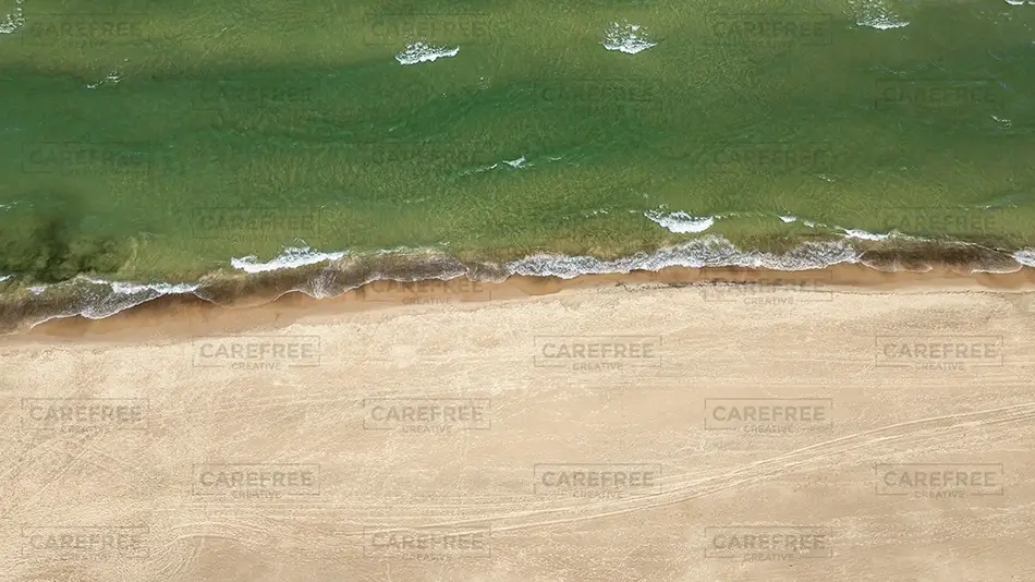 Warren Dunes State Park Sandy Shoreline and Waves, Sawyer, Michigan · United States