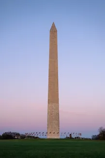Washington Monument Pastel Dusk Sky