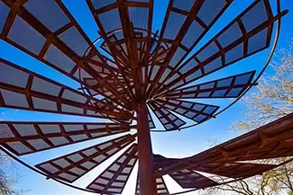 Water Ranch Metal Cylindrical Sculpture, Gilbert, Arizona