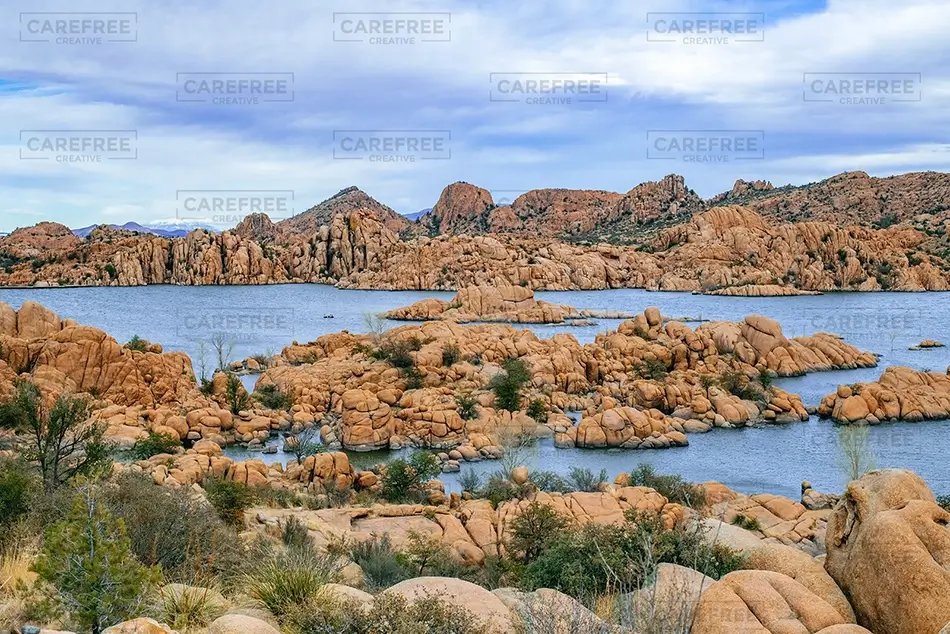 Watson Lake Granite Boulder Shoreline, Prescott, Arizona · United States
