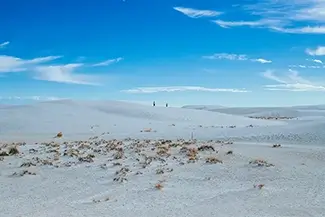 White Sands National Park Dune Field with Distant Figures, New Mexico