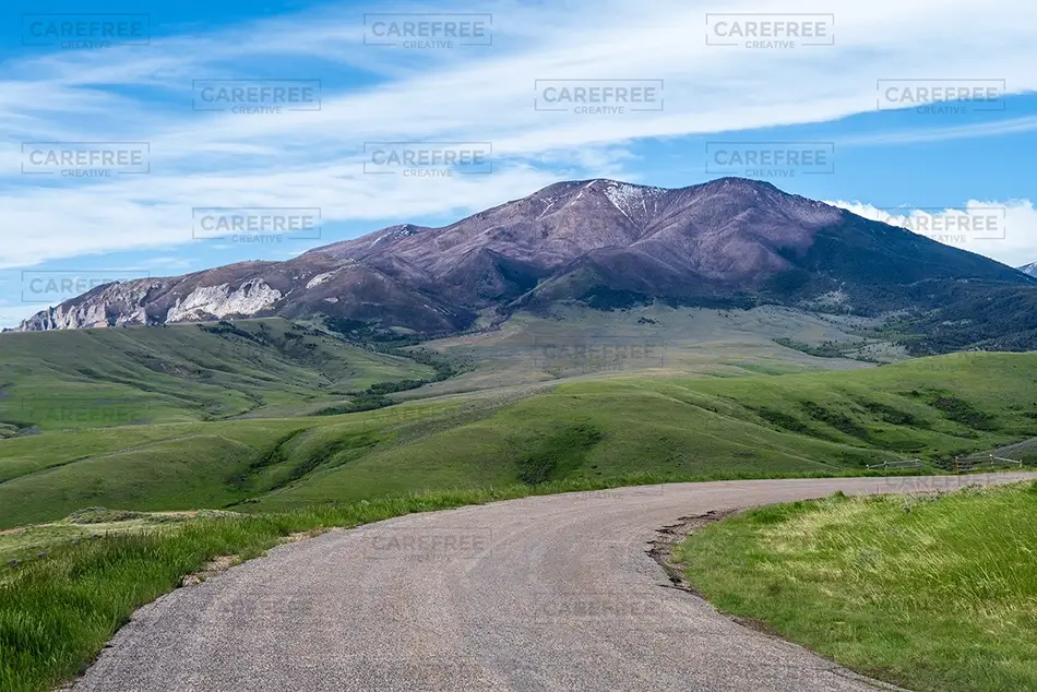 Wyoming Scenic Mountain Road with Green Hills, Wyoming · United States