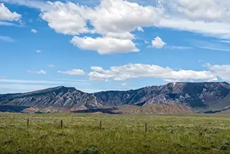 Wyoming Mountain Range Under Blue Sky, Wyoming