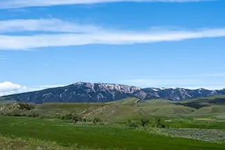 Wyoming Green Hills and Snowy Mountains, Wyoming