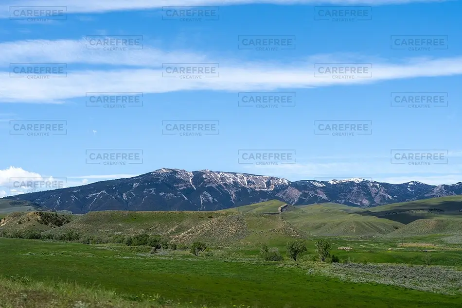 Wyoming Green Hills and Snowy Mountains, Wyoming · United States