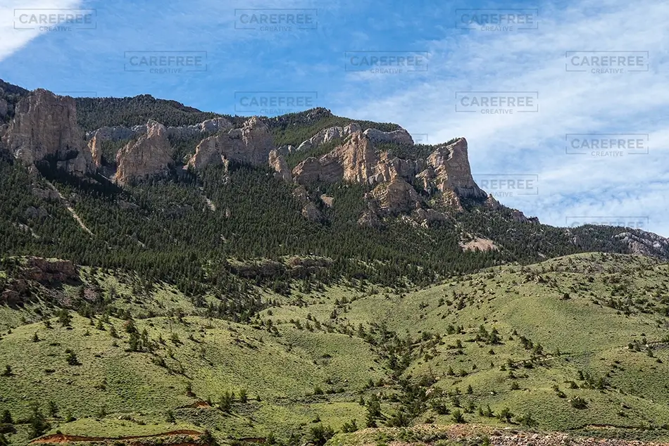 Wyoming Majestic Rocky Mountains and Lush Landscape, Wyoming · United States