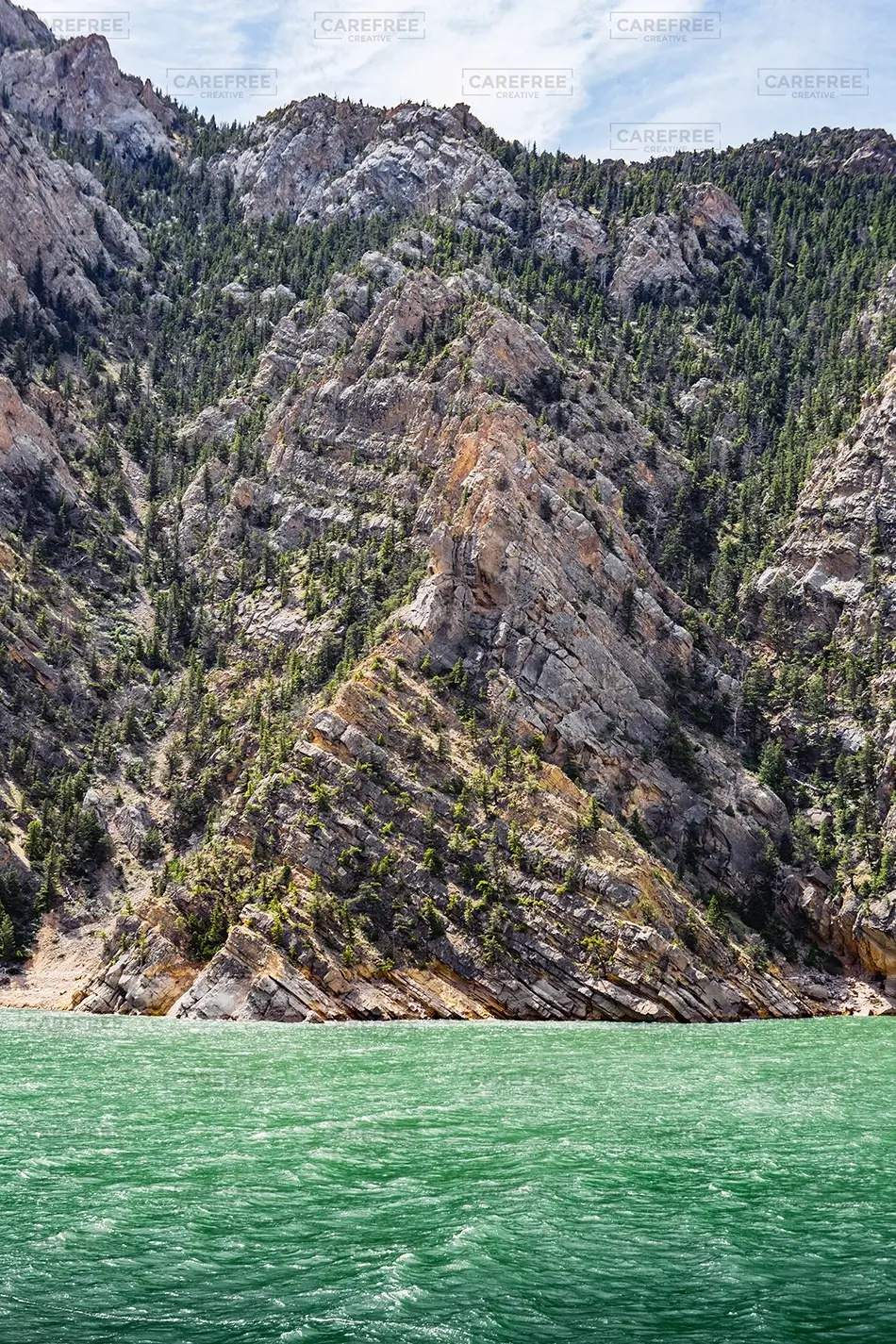 Wyoming Mountain Landscape with Turquoise Water